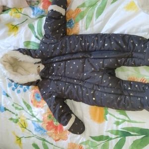 First impressions baby one piece snow suit grey alphabet 3-6 Months